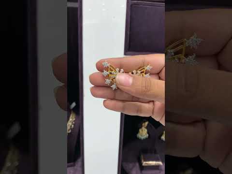 Beautiful ear studs with green stone