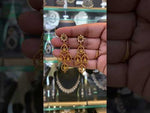 Load and play video in Gallery viewer, Beautiful earrings with Laxmi Devi motive
