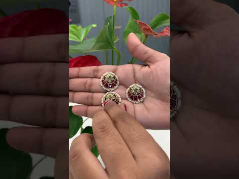 Beautiful hair accessories with chandbali design and jadav kundan stone