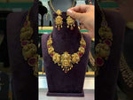 Load and play video in Gallery viewer, Traditional nakshi short haram with god Laxmi Devi motive
