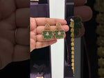 Load and play video in Gallery viewer, Beautiful victorian polish earrings with green stone