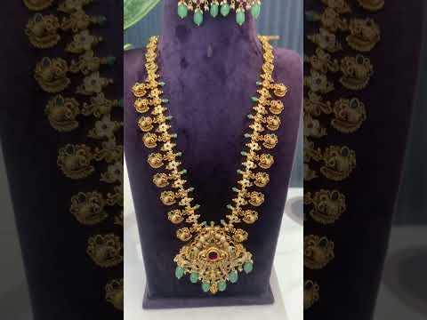 Traditional long haram with green beads