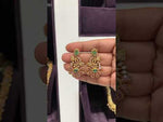 Load and play video in Gallery viewer, Beautiful victorian polish earrings with light pink stone