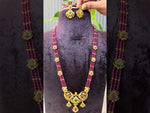 Load and play video in Gallery viewer, Beautiful beads haram with ruby stones and nakshi polish
