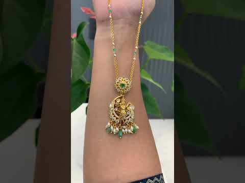 Beautiful chandraharam chain with krishna pendant