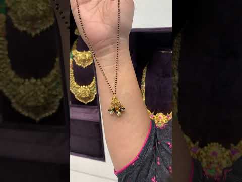 Beautiful black beads chain with earrings