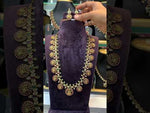 Load and play video in Gallery viewer, Traditional bottumala long haram with green stone
