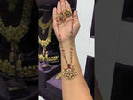Load and play video in Gallery viewer, Black beads chain with ruby colour stone
