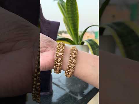 Traditional bangles with gold finishing