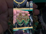 Load and play video in Gallery viewer, Beautiful earrings with green beads
