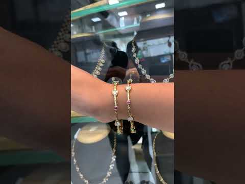 Beautiful bangles with green stone