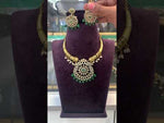 Load and play video in Gallery viewer, Beautiful kanti necklace with green beads
