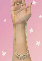 Load image into Gallery viewer, Beautiful chandraharam chain with diamond replica pendant