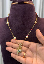 Load image into Gallery viewer, Beautiful short chandraharam chain with Krishna pendant
