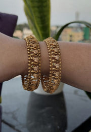 Traditional bangles with gold finishing