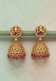 Beautiful jumkhas with red stone