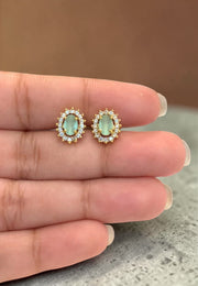 Beautiful studs with pink stone