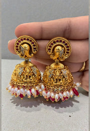 Beautiful jumkhas with coral beads and elephant designed