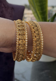 Beautiful traditional bangles with gold finishing