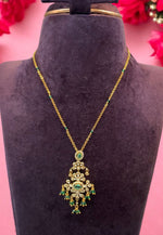 Load image into Gallery viewer, Simple chain with green stone locket perfect for any occasion
