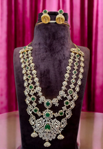 Load image into Gallery viewer, Stunning Gj polish long haram with three layer and green stone
