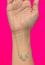 Load image into Gallery viewer, Beautiful short chain with uncut stone pendant and 18 inch length
