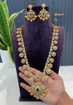 Load image into Gallery viewer, Beautiful bottumala design long haram with ruby beads