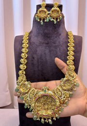 Traditional long nakshi haram with god Motive