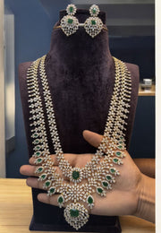 Stunning Gj polish long haram with green stone