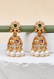 Beautiful jumkhas with green stone