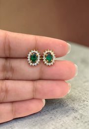 Beautiful studs with pink stone