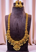 Load image into Gallery viewer, Traditional nakshi long haram with Laxmi Devi motive
