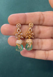 Beautiful zircon earrings with various colours
