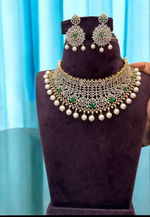 Load image into Gallery viewer, Beautiful GJ polish choker with green stones
