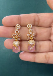 Beautiful zircon earrings with various colours