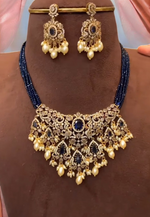 Load image into Gallery viewer, Beautiful short haram with purple stone

