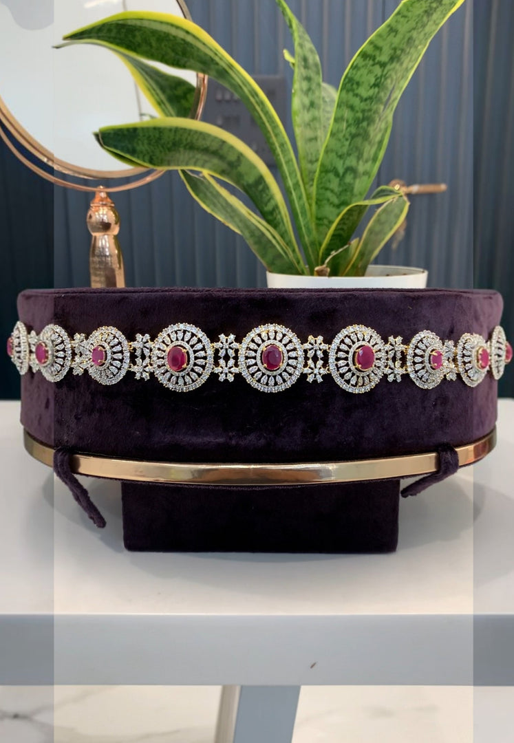 Stunning gj polish hipbelt with pink stone