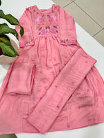 Load image into Gallery viewer, A line mul chenderi 3-piece sets allover embroidery work with cotton linning
