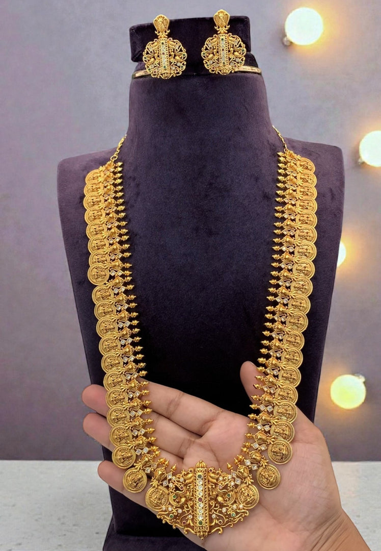 Traditional long haram with nakshi polish and kasulu design