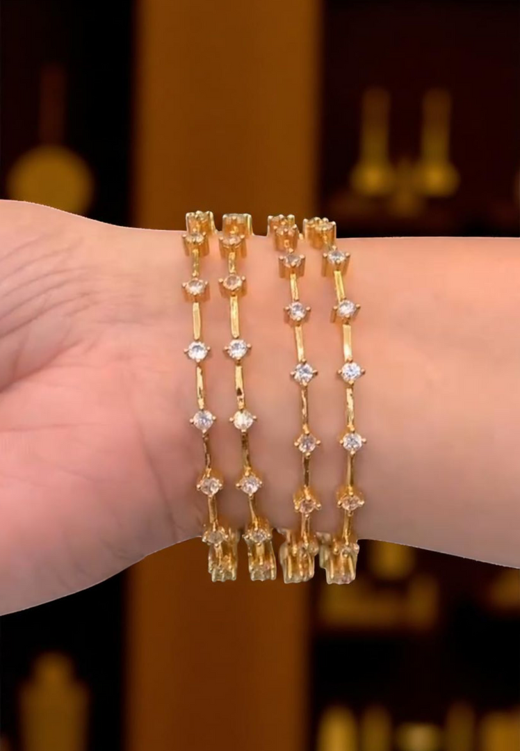 Beautiful bangles with diamond stone