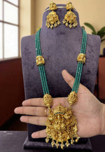 Load image into Gallery viewer, Beautiful beads haram with nakshi polish pendant
