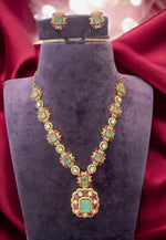 Load image into Gallery viewer, Beautiful multicolour stone necklace with Victorian polish -perfect for any occasion
