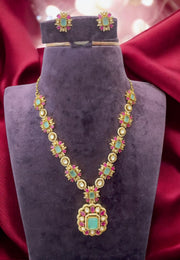 Beautiful multicolour stone necklace with Victorian polish -perfect for any occasion