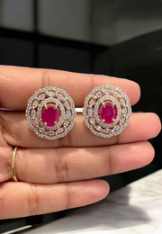 Beautiful ruby colour studs -embrace the power of blink