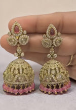 Load image into Gallery viewer, Beautiful jumkhas with pink beads