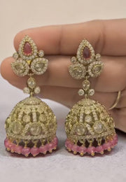 Beautiful jumkhas with pink beads