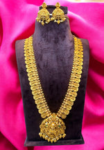 Load image into Gallery viewer, Traditional long haram with kasulu and nakshi balls pairing with beautiful jumkhas

