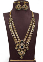 Load image into Gallery viewer, Beautiful two layer long haram with red stone