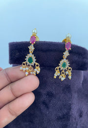 Beautiful short necklace with guttapusalu hangings