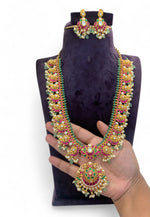 Load image into Gallery viewer, Beautiful jadav kundan stone long haram